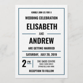 Convite Simples De Casamento Moderno