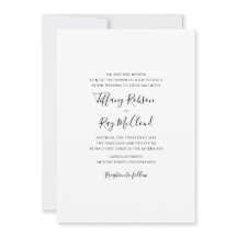 Convite Simples De Casamento Tradicional Elegante