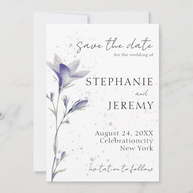 Convite Simples De Flor De Permutador De Cores Aqu (Frente)