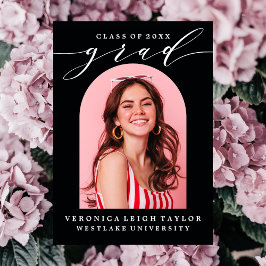 CONVITE SIMPLES DE FORMANDO DE CALLIGRAPHY ARCH MI