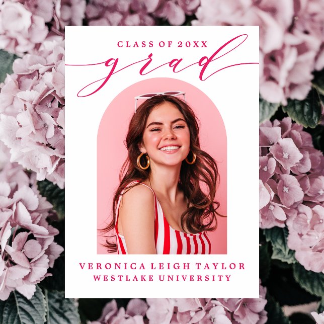 CONVITE SIMPLES DE FORMANDO DE CALLIGRAPHY ARCH MI (Criador carregado)