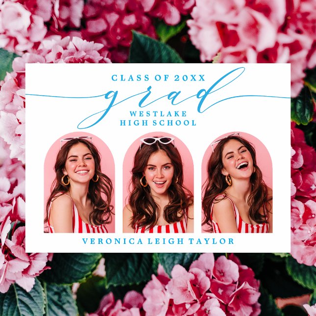 CONVITE SIMPLES DE FORMANDO DE CALLIGRAPHY ARCH MI (Criador carregado)