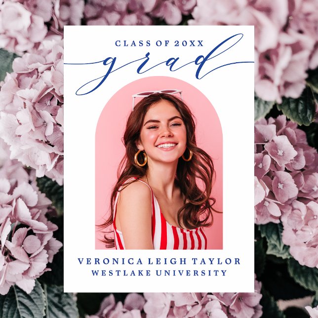 CONVITE SIMPLES DE FORMANDO DE CALLIGRAPHY ARCH MI (Criador carregado)