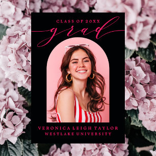 CONVITE SIMPLES DE FORMANDO DE CALLIGRAPHY ARCH MI