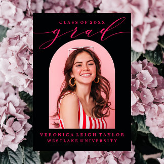 CONVITE SIMPLES DE FORMANDO DE CALLIGRAPHY ARCH MI