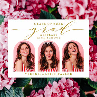 CONVITE SIMPLES DE FORMANDO DE CALLIGRAPHY ARCH MI