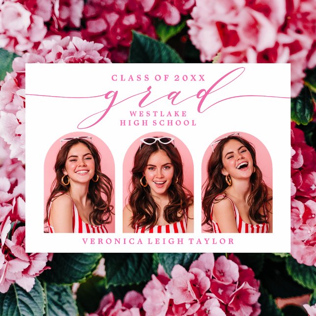 CONVITE SIMPLES DE FORMANDO DE CALLIGRAPHY ARCH MI (Criador carregado)