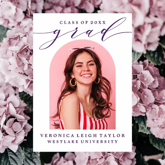 CONVITE SIMPLES DE FORMANDO DE CALLIGRAPHY ARCH MI (Criador carregado)