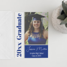 Convite Simples de Graduação com Foto Minimalista