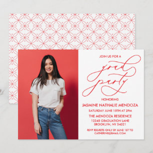 CONVITE SIMPLES DE GRADUAÇÃO DE CALLIGRÁFICO WHIMS