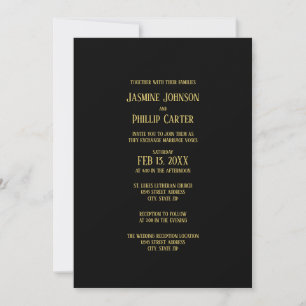 Convite Simples de Noiva e Noivo para Casamento/Re