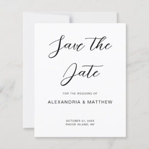 Convite Simples de Noivado Save the Date