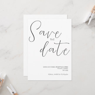 Convite Simples de Salvar a Data do Casamento