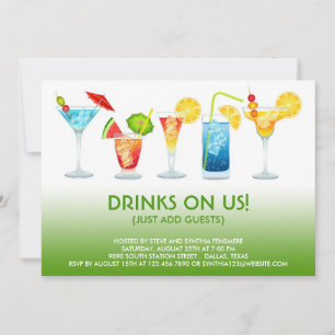 Convite Simples Do Partido Cocktail