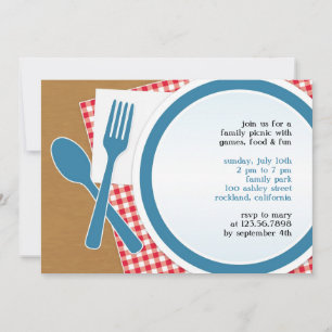 Convite Simples do Partido de Saída do Picnic