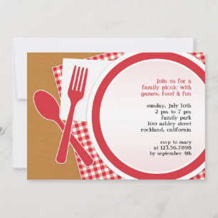 Convite Simples do Partido de Saída do Picnic