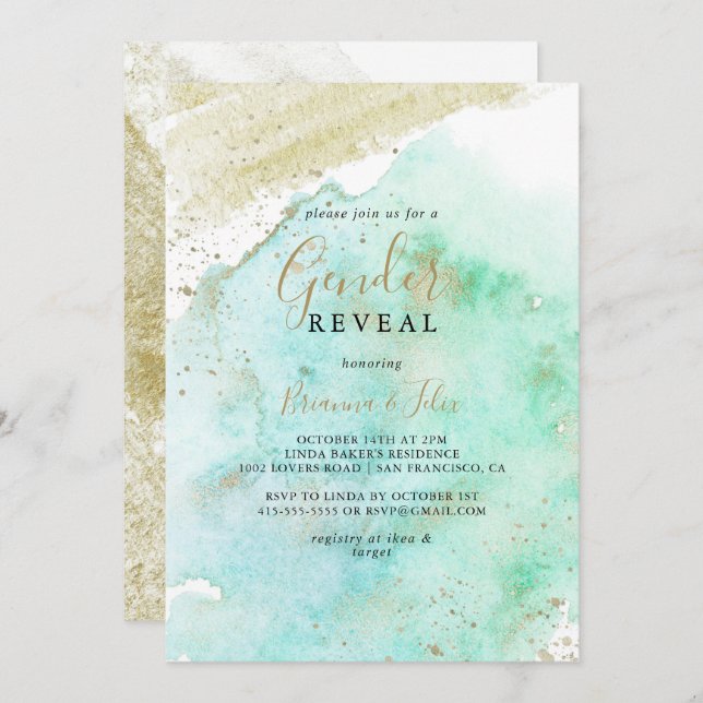 Convite Simples e Dourado Partido da Revolução do Gênero M (Frente/Verso)