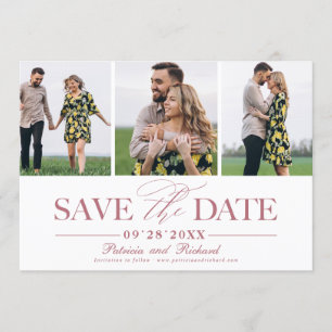 Convite Simples e Elegante Save The Date de Casamento com