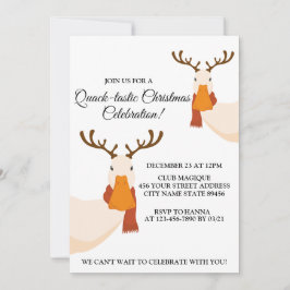 Convite Simples e Engraçado Pato-de-Natal