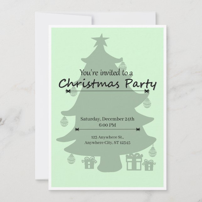 Convite Simples e Fofo para Festa de Natal (Frente)