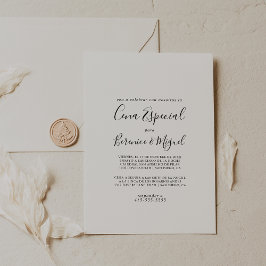 Convite Simples e minimalista Cena especial