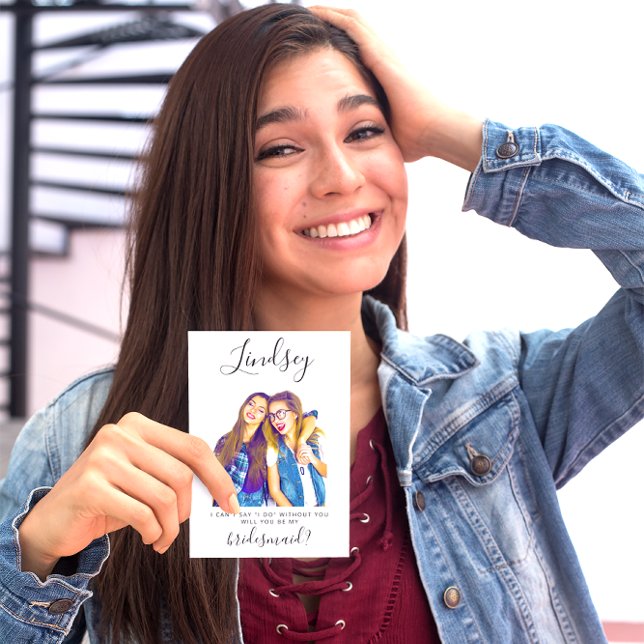 Convite Simples e Minimalístico para Bridesmaid (Criador carregado)