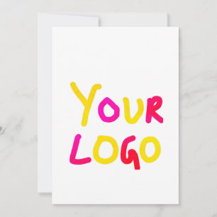 Convite simples e mínimo adicione seu logotipo/design aqui