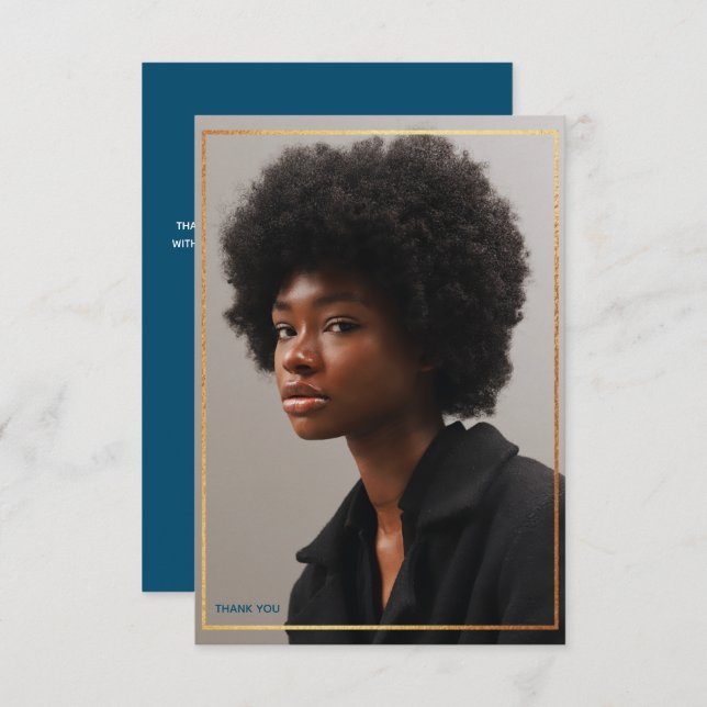 Convite Simples E Moderno Graduação De Fronteira Dourada O (Frente/Verso)