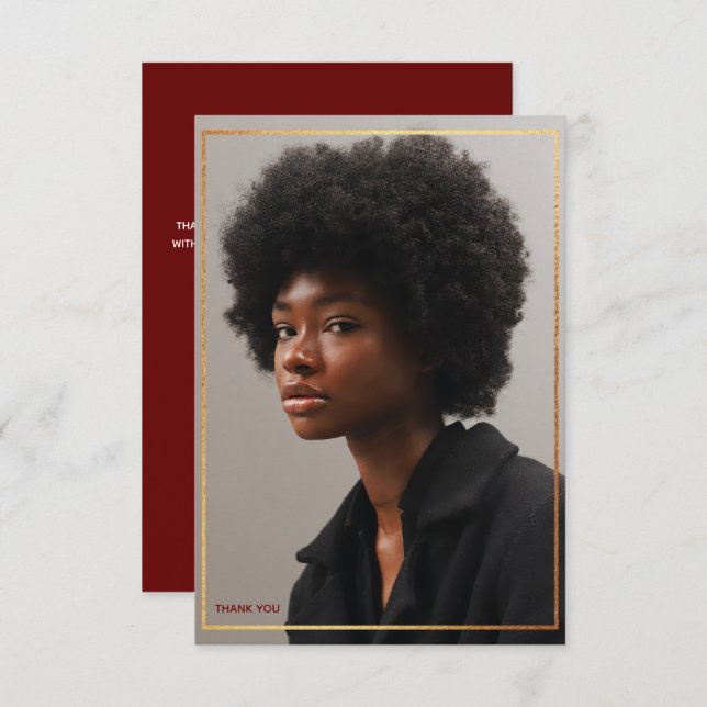 Convite Simples E Moderno Graduação De Fronteira Dourada O (Frente/Verso)