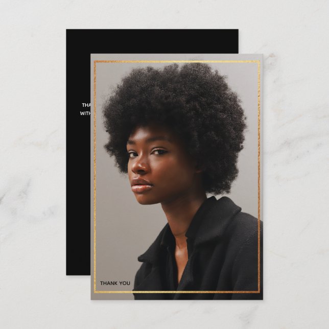 Convite Simples E Moderno Graduação Dourada De Fronteiras  (Frente/Verso)