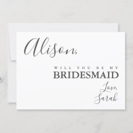 Convite Simples Elegância Seja Minha Placa De Proposta Da