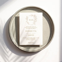 Simples elegante da crista de casamentos