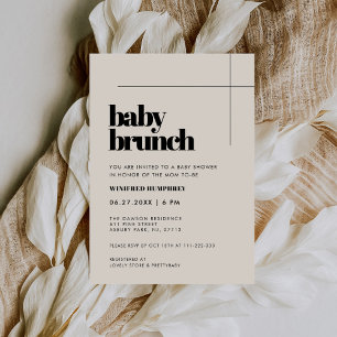 Convite Simples elegante e chic Baby Brunch