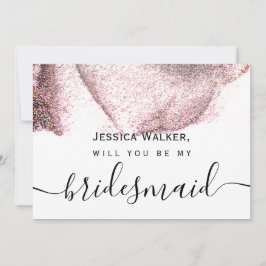 Convite Simples Elegante Estético Brilho minha madrinha