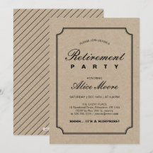 Simples Elegante Kraft | Festa de Aposentadoria Su