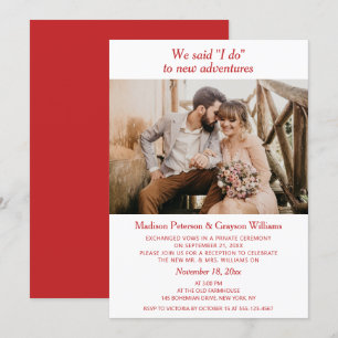 Convite Simples Elegante Moderno Foto Nós Dissemos Sim Cas