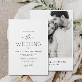 Convite Simples Elegante Para Casamento De Fotos