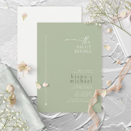 Convite Simples ensaio de casamento de chic Sage Green ID1