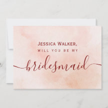 Simples Estética Elegante Aquarela minha madrinha