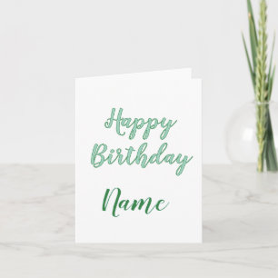 Convite simples feliz aniversário minimal adicione seu nom
