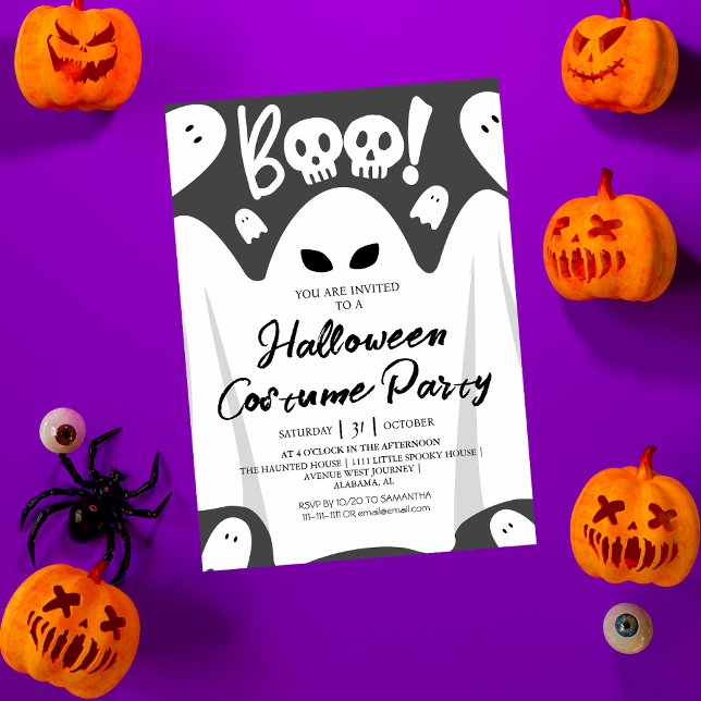 Convite Simples Festa de Figurino do Fantasma do Fantasma  (Criador carregado)