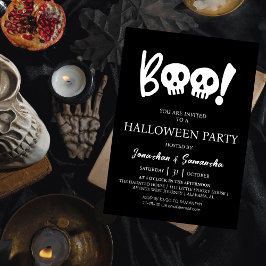Convite Simples Festa de Halloween do Skull Boo