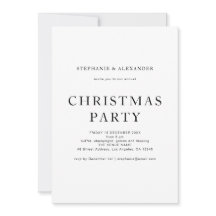 Simples Festa de Natal Branco Negro