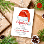 Convite Simples Festivo Santas Hat Festa de Natal<br><div class="desc">Comece as suas férias com os nossos Papais noeis Festivos Simples no Convite de festas de Natal. Perfeito para qualquer reunião festiva, seja uma família relaxada se juntando ou o partido corporativo anual. Este charmoso design apresenta um motivo de Papai noel brincalhão, envolto no espírito da estação festiva, acrescentando um...</div>