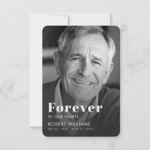 Convite Simples Foto Funeral Para Sempre Em Nossos Coraçõe