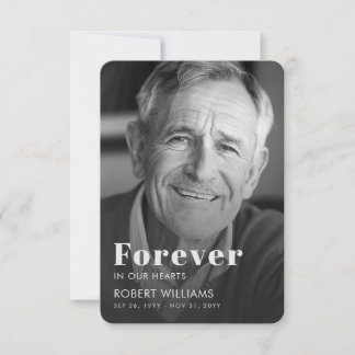 Convite Simples Foto Funeral Para Sempre Em Nossos Coraçõe