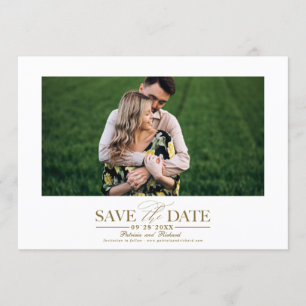 Convite Simples Fotografia de Estilo para Salvar a Data do