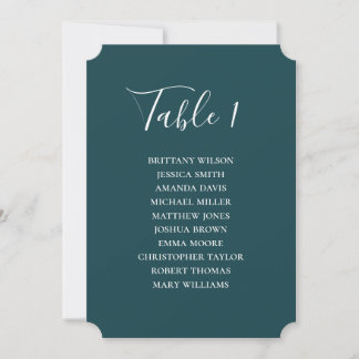 Convite Simples gráfico de casamento teal. Script moderno
