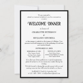 Convite Simples Janto de Boas-vindas do ensaio preto e bra