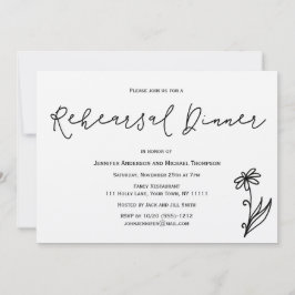 Convite Simples Janto de Ensaio Botânico Floral